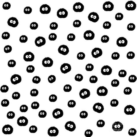 Totoro - Soot Sprites Pattern Digital Art by Valentina Hramov - Pixels