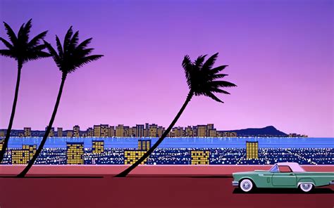 1680x1050 Retro, city, 8-bit, classic car, art wallpaper | Vaporwave wallpaper, Art wallpaper ...