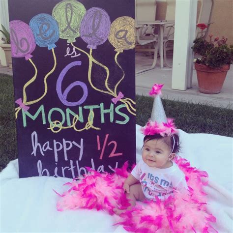 Pin by Sowmya M V on 6 mos Photo ideas | Half birthday baby, Half ...