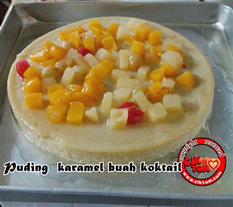 [GAMBAR] Puding karamel buah koktail