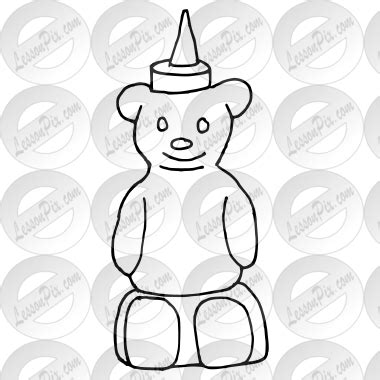 Bear Bottle Outline for Classroom / Therapy Use - Great Bear Bottle Clipart