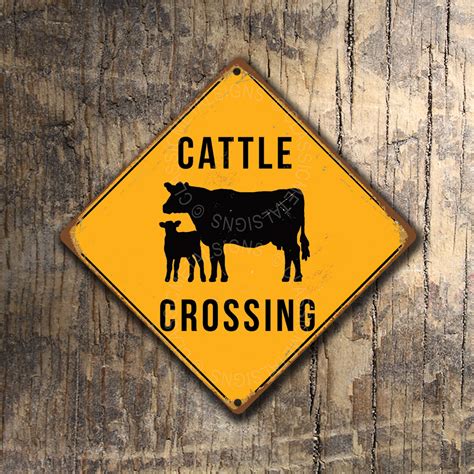 Cattle Crossing Shed Sign | Cattle Signs | Crossing Signs | Cattle Xing