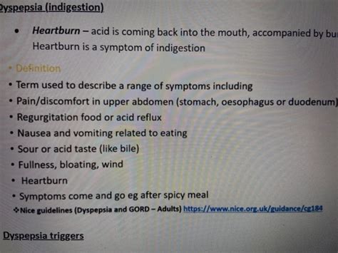 Dyspepsia and GORD Flashcards | Quizlet