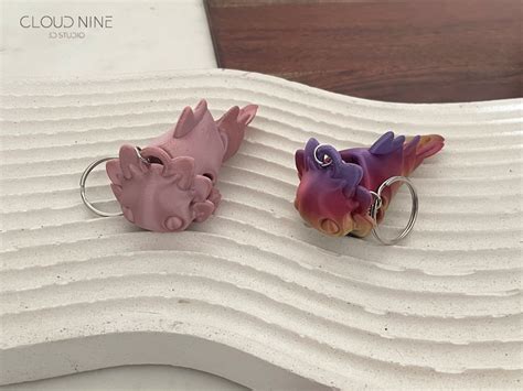 Axolotl Keychain, Articulated Axolotl, Baby Axolotl Keychain, Party Favors, Stocking Stuffer ...