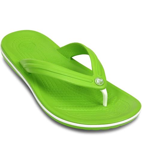 Crocs Relaxed Fit Green Flip Flops Price in India- Buy Crocs Relaxed ...