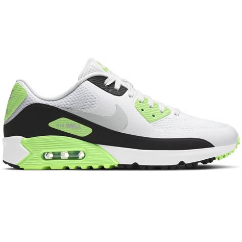 Nike Air Max 90 G Golf Shoes White/Neutral Grey/Black/Flash Lime ...