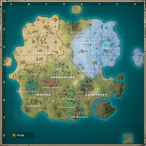 Realm Royale Map - Notable Spots, Forge Locations, & More! - Pro Game Guides