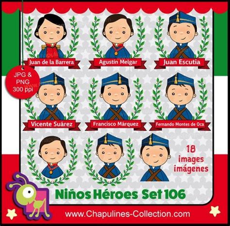 60% de descuento!! Clipart de los Niños Héroes, incluye imágenes de: 1 ...