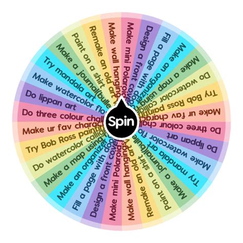 Art and craft things to do when bored | Spin the Wheel - Random Picker