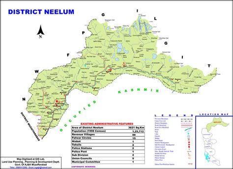 Map of Neelum Valley, Places to visit Neelum Valley | AJKTours