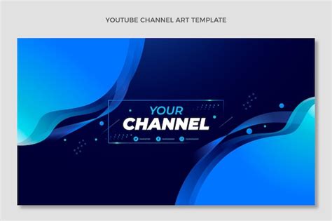 Free Vector | Gradient abstract fluid technology youtube channel