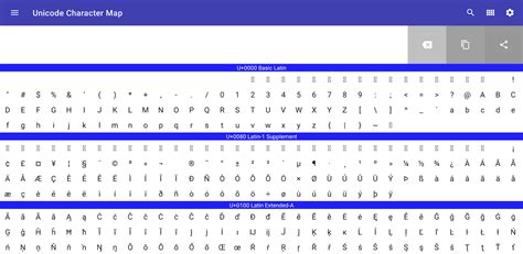 Download Unicode Character Map Free for Android - Unicode Character Map APK Download - STEPrimo.com