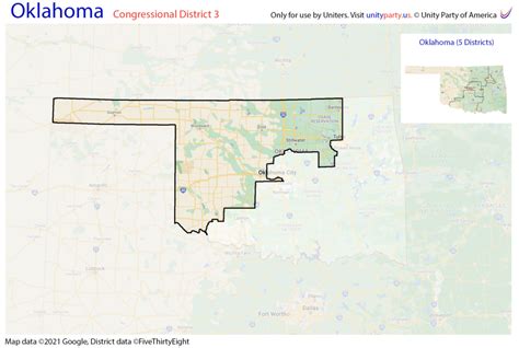 State of Oklahoma US Congressional District Maps - Unity Party