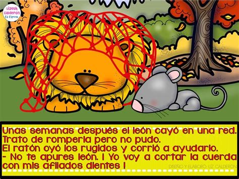 Fábula el león y el ratón (4) - Imagenes Educativas