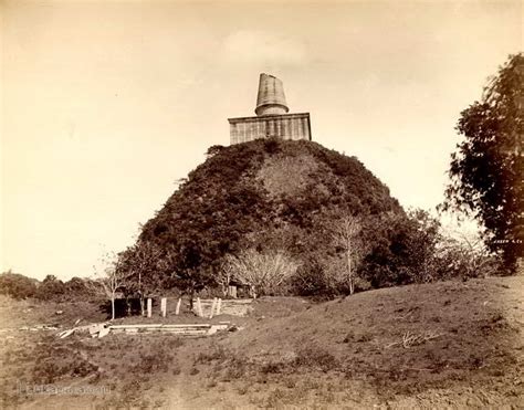 Abhayagiri Dagoba ruined at Anuradhapura, Ceylon