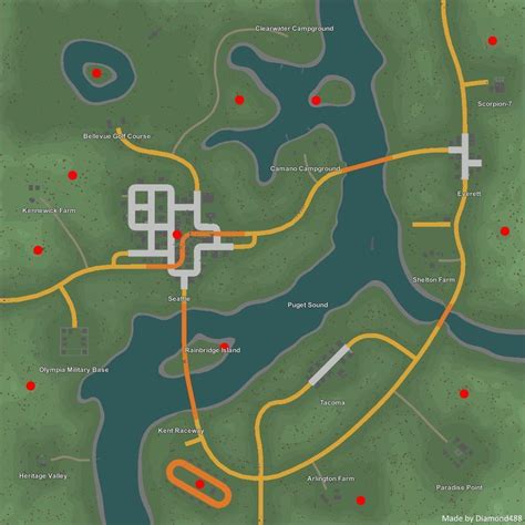 Unturned - Airdrop Locations (Washington)