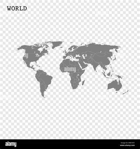 Mapa mundial de alta calidad con las fronteras de los países Imagen ...