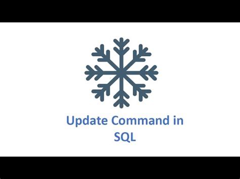 Snowflake: Update Command in SQL - YouTube