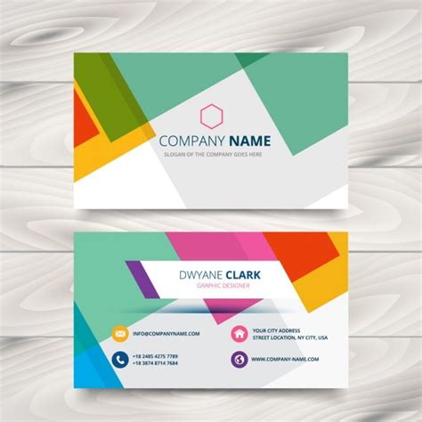 Free Vector | Modern colorful business card