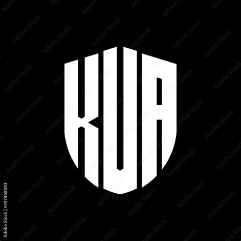 KUA letter logo design. KUA modern letter logo with black background ...