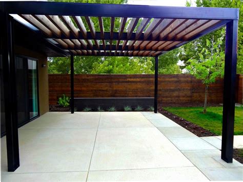 aluminum pergola attached to house - jestemjakajestemitakabede