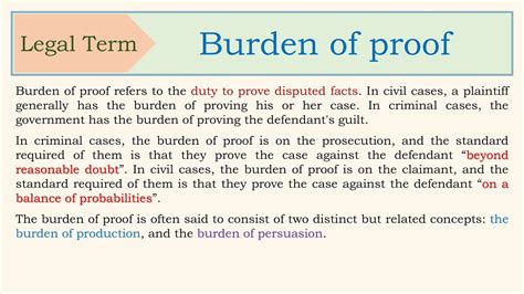 Burden of proof - YouTube