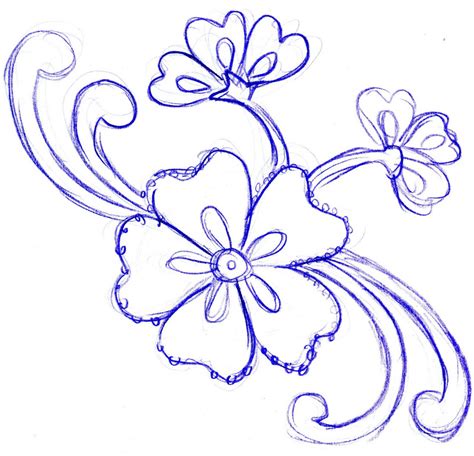 Simple Floral Designs For Drawing at GetDrawings | Free download