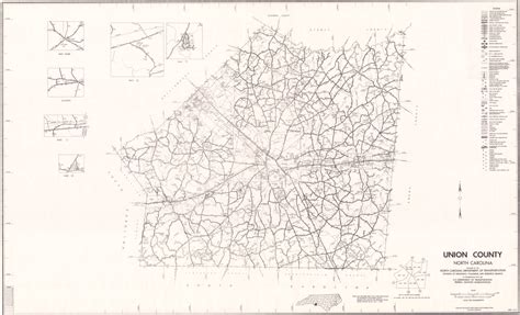 1980 Road Map of Union County, North Carolina