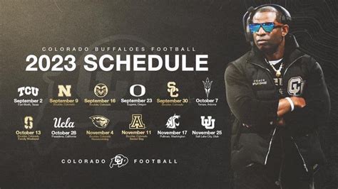 Colorado 2023 Schedule : r/CFB