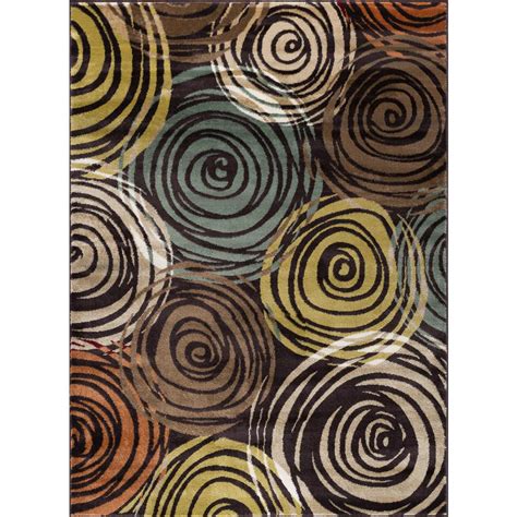 Tayse Rugs Deco Brown 8 ft. x 10 ft. Contemporary Area Rug-DCO1015 8x10 - The Home Depot