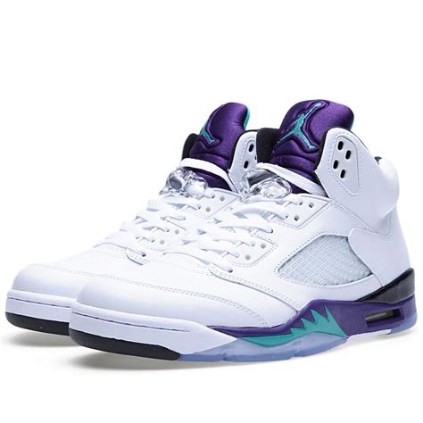 Nike Air Jordan V Retro 'Grape' (White, New Emerald & Grape)