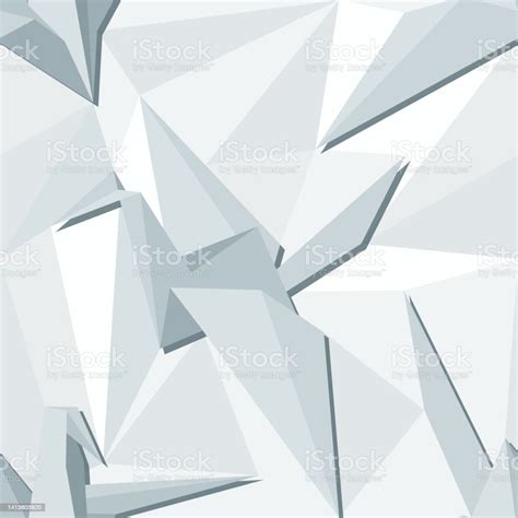 Origami Birds Seamless Pattern With Origami White Paper Doves On A ...