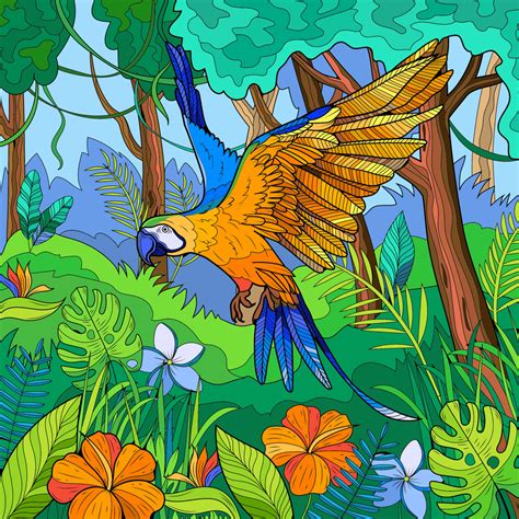Colorful Parrots, Album Cover Design, Beautiful Birds, Album Covers, Folk Art, Animals, Number ...