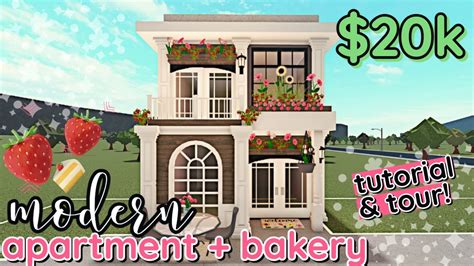 Building a 20k Bloxburg APARTMENT & BAKERY in My Town! | House Build: 2 ...