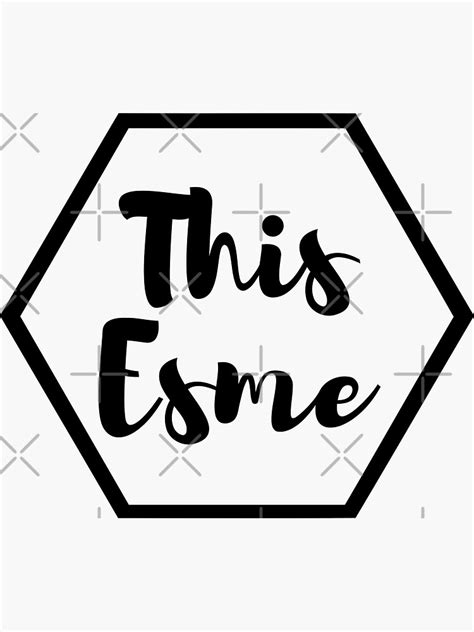 "This Esme Merch This Esme Logo" Sticker for Sale by RayessAya | Redbubble