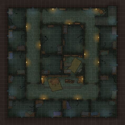 Map For A Dungeon Prison Dnd Pathfinder Tabletop Rpg Maps | Images and Photos finder