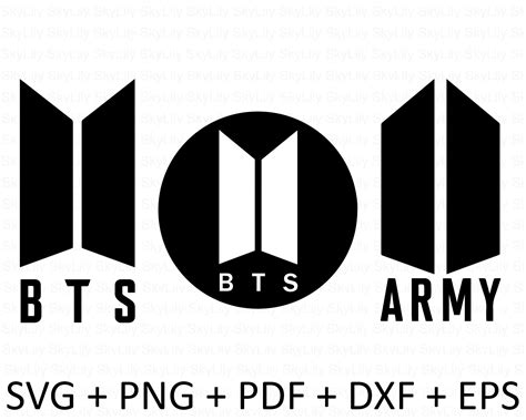 BTS Paquete de logotipos del ejército 3 diseños Svg Png Pdf Dxf Eps Archivo de corte cricut ...