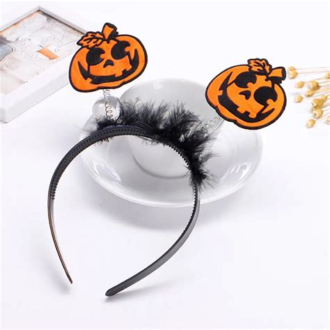 2018 New Fashion Sweet Halloween Hair Accessory Plastic Girls Lovely Party Gifts Bat Pumpkin ...