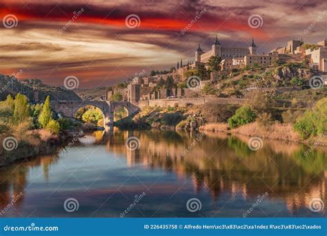 Horizontal View of a Landscape of the Tajo River in Toledo Spain Stock Photo - Image of street ...