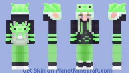 Axolotl Boy Verde Actu Minecraft Skin