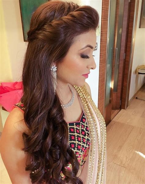 Bollywood Hairstyle | Engagement hairstyles, Easy hairstyles for long hair, Front hair styles