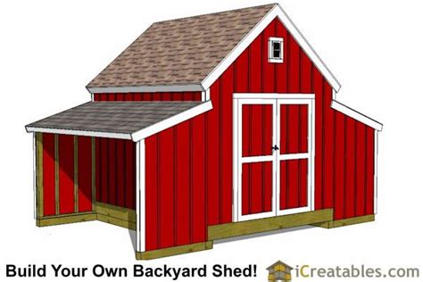 10x18 Raised Center Aisle Small Barn Shed Plans | Barn Shed Plans 8x10 Shed, Shed Plans 8x10 ...