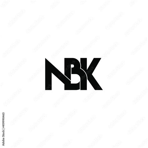 nbk letter original monogram logo design Stock-Vektorgrafik | Adobe Stock