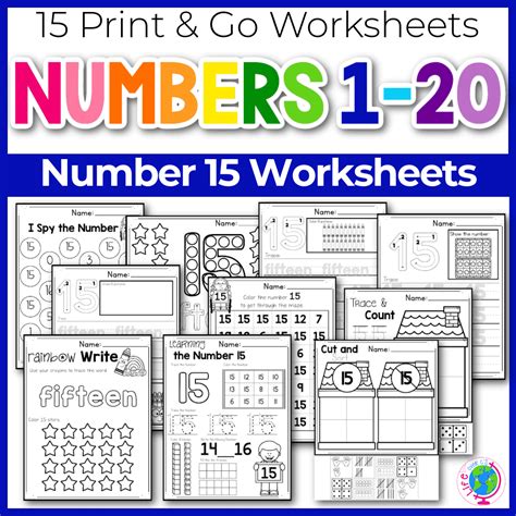 Number 15 Worksheet