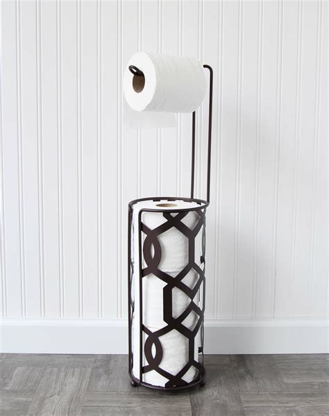 GERZ Bathroom Toilet Paper Holder Stand with Reserve Modern Tissue Roll Holder SUS304 Stainless ...