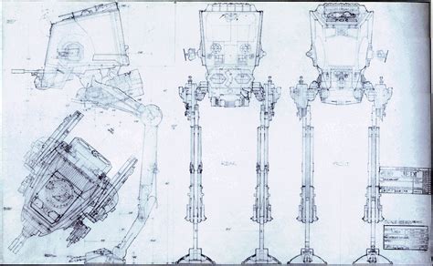 Star Wars All Terrain Scout Transport Blueprint - SILODROME | Star wars ...