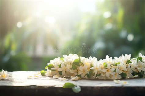 Jasmine Flower Garland India Symbol with Copy Space Stock Illustration ...