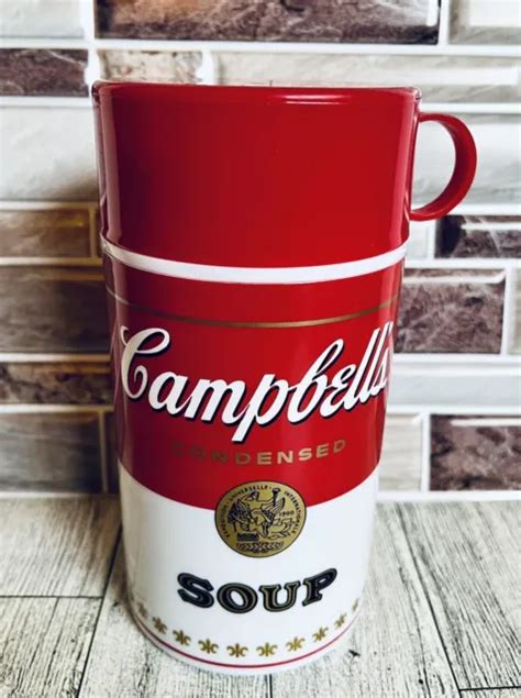 VINTAGE 1998 CAMPBELL'S Soup Insulated Thermos Mug Can-Tainer, 11.5 oz ...