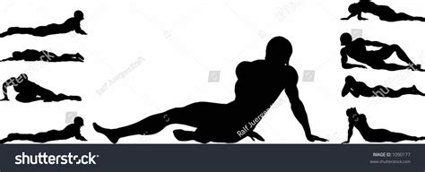 A man laying on the floor, various poses - Royalty Free Stock Vector ...