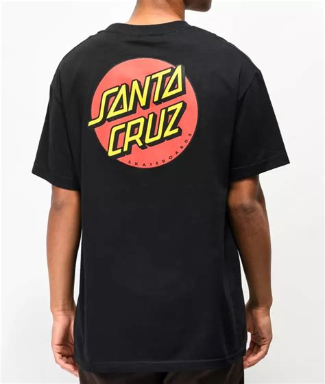 Santa Cruz Classic Dot Logo Black T-Shirt